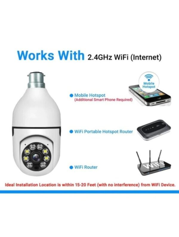 BUY BULB WIRELESS CAMERA 360 DEGREE 1080p WIFI AUTO ROTATION - Image 4