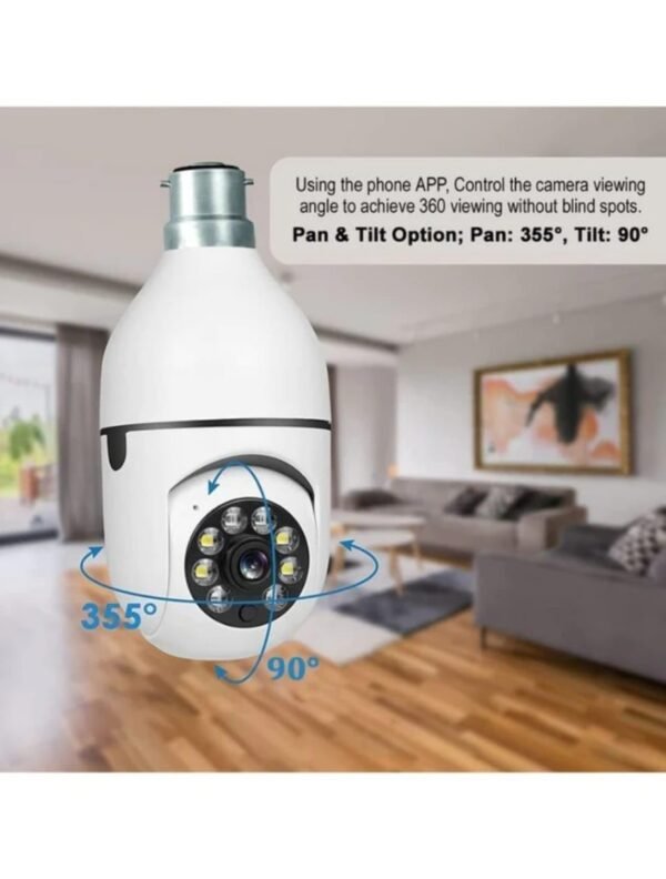 BUY BULB WIRELESS CAMERA 360 DEGREE 1080p WIFI AUTO ROTATION